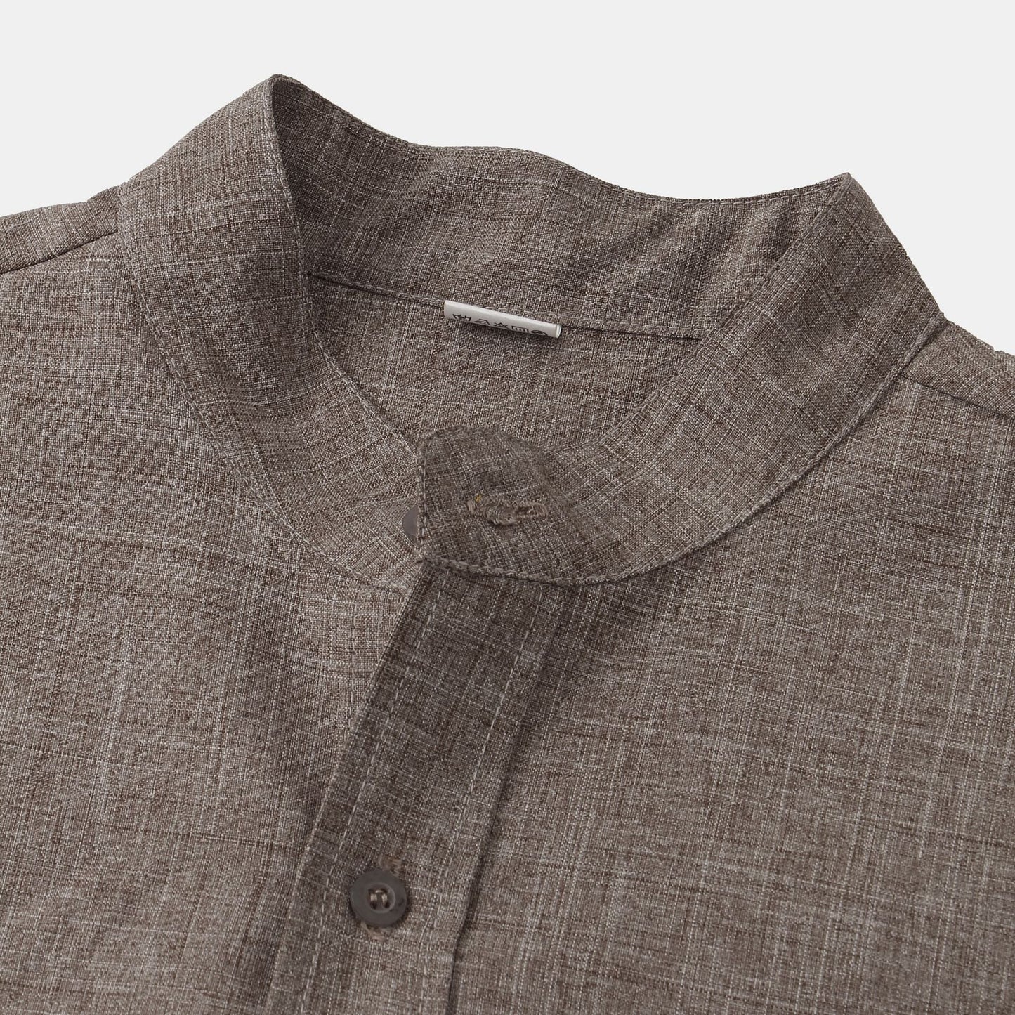 Casual Collarless Button Shir