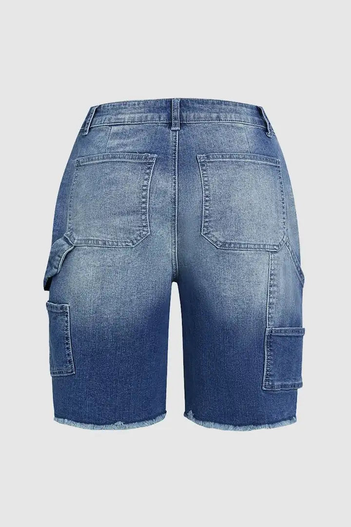Raw Hem Utility Shorts