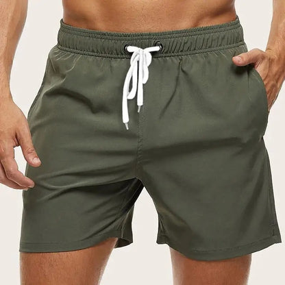Solid Drawstring Shorts