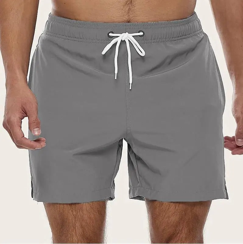 Solid Drawstring Shorts