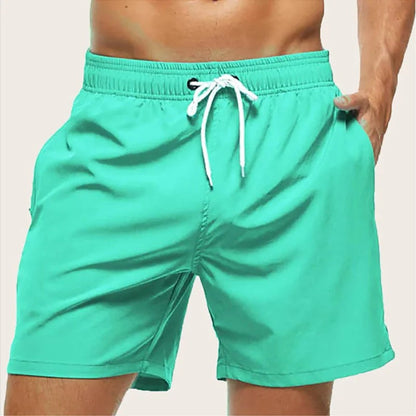 Solid Drawstring Shorts