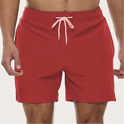 Solid Drawstring Shorts