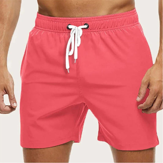 Solid Drawstring Shorts