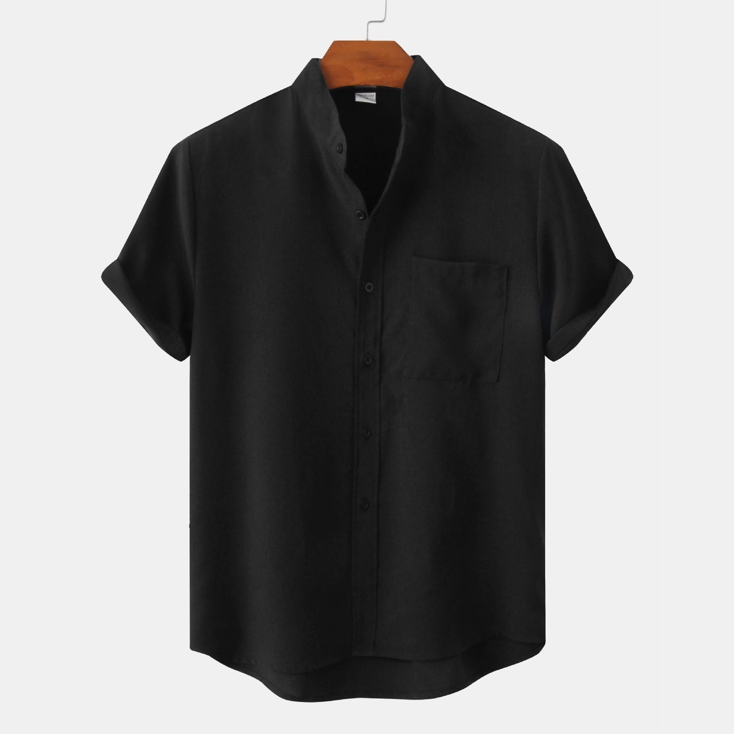 Casual Collarless Button Shir