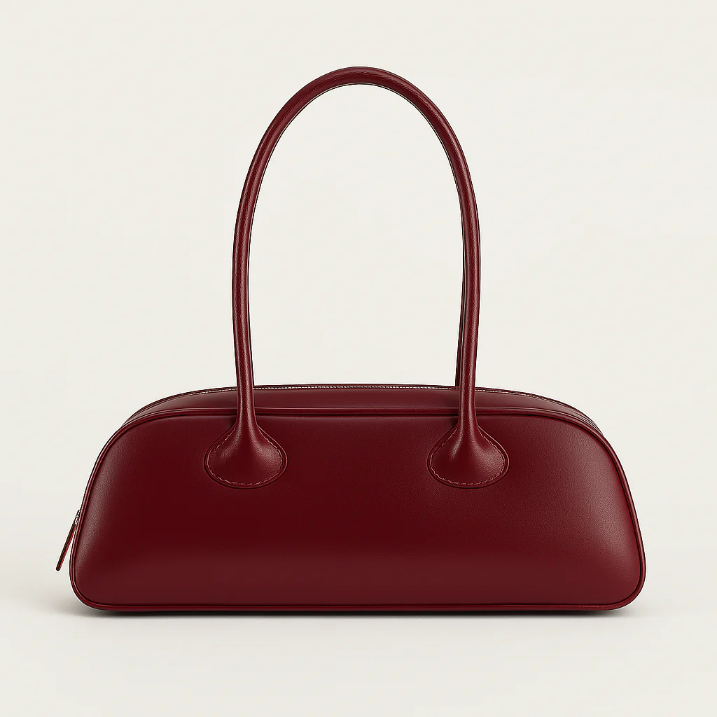 Minimal Barrel-Style Shoulder Bag
