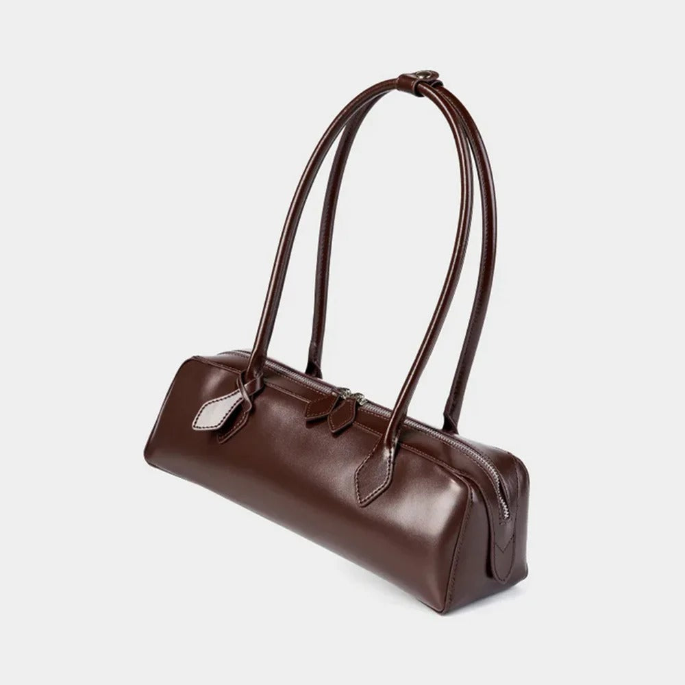 Minimal Barrel-Style Shoulder Bag