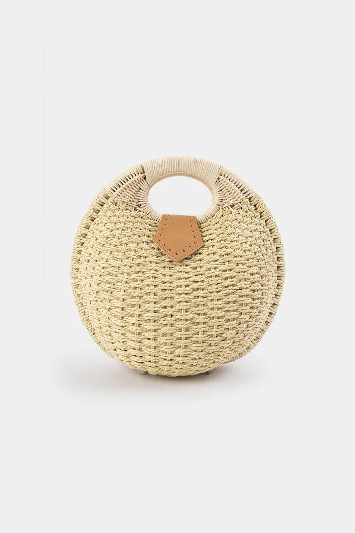 Structured Circle Basket Bag