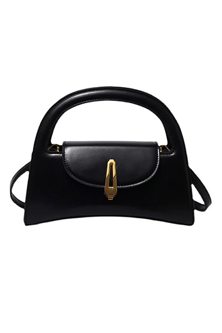 Sculpted Flap-Closure Handbag