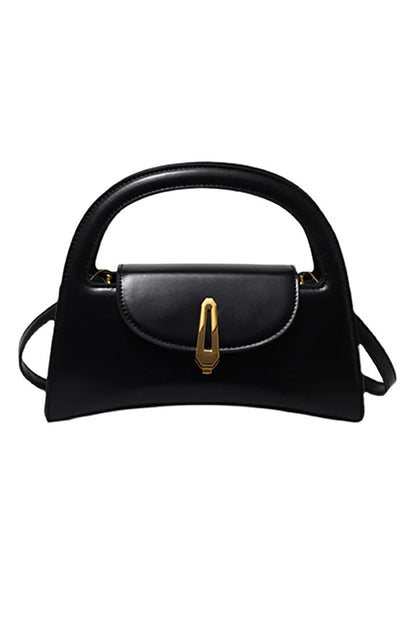 Sculpted Flap-Closure Handbag