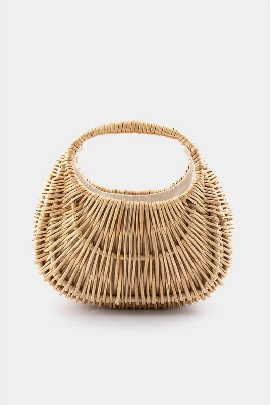 Textured Circular Woven Bag