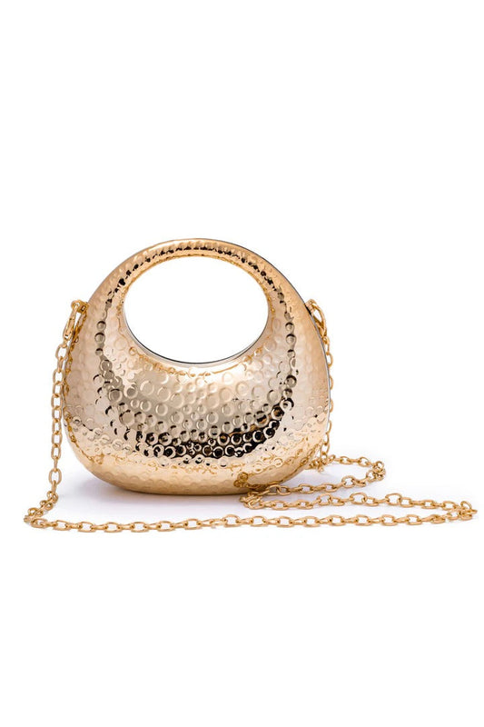 Textured Orb Clutch with Handle
