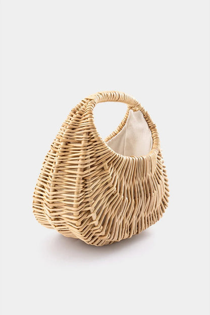 Textured Circular Woven Bag