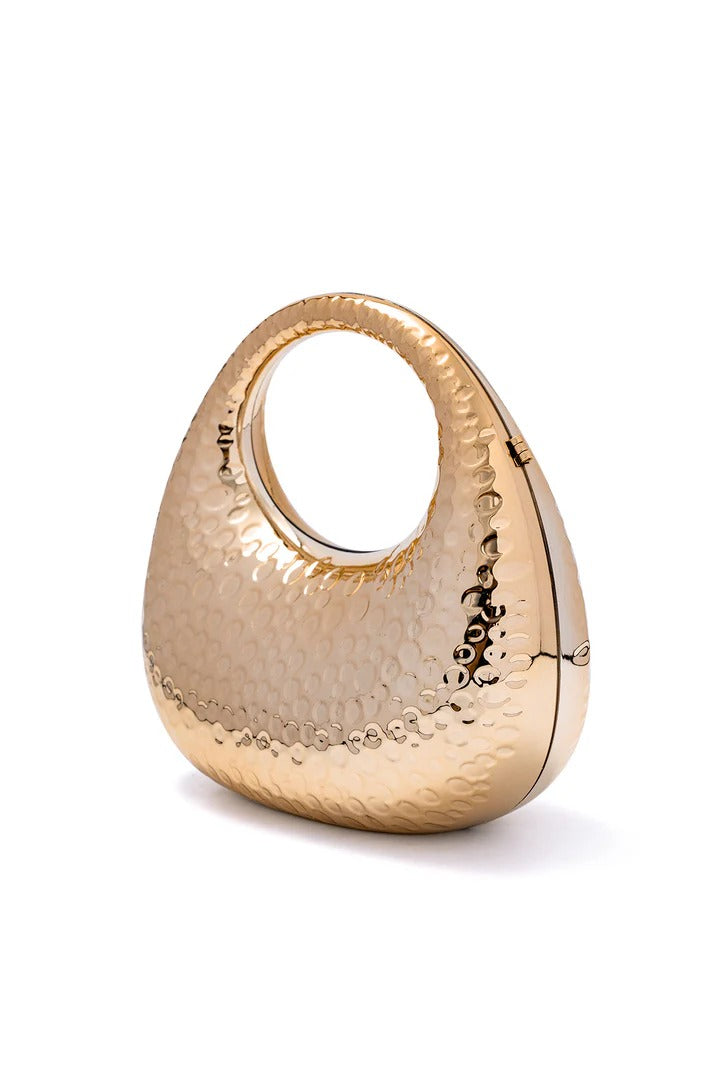Textured Orb Clutch with Handle