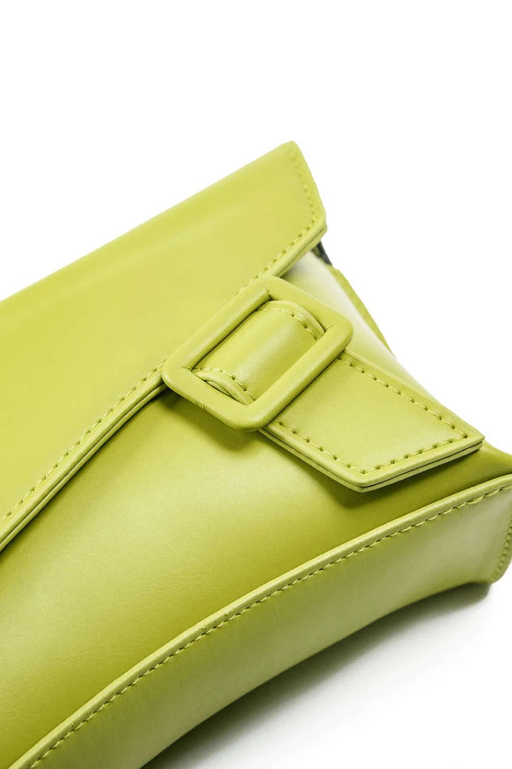 Geometric Crossbody with Sculpted Handle