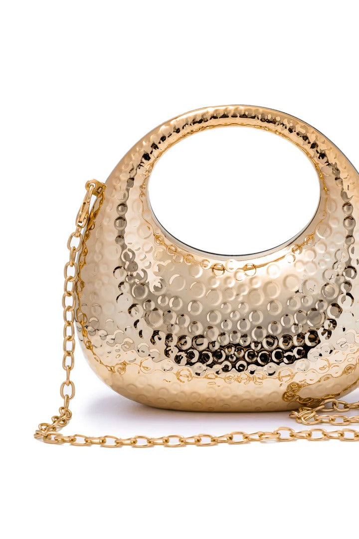 Textured Orb Clutch with Handle