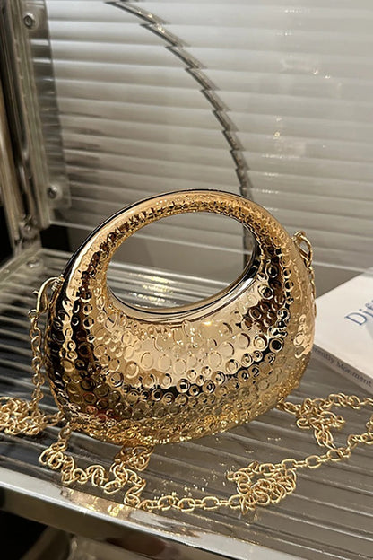 Textured Orb Clutch with Handle