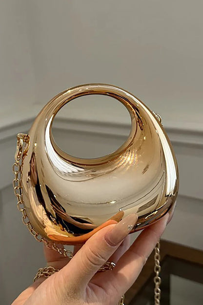 Textured Orb Clutch with Handle