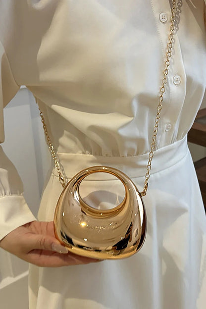 Textured Orb Clutch with Handle