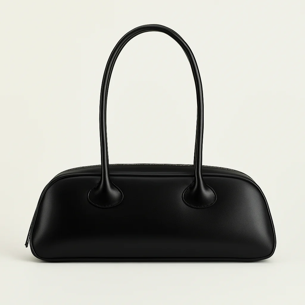 Minimal Barrel-Style Shoulder Bag