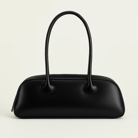 Minimal Barrel-Style Shoulder Bag