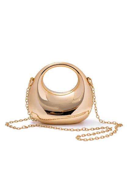 Textured Orb Clutch with Handle