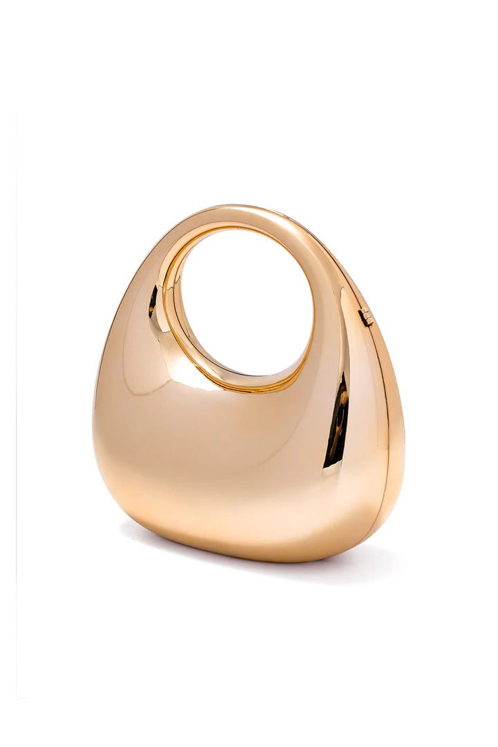 Textured Orb Clutch with Handle