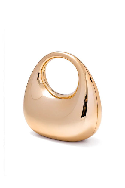 Textured Orb Clutch with Handle