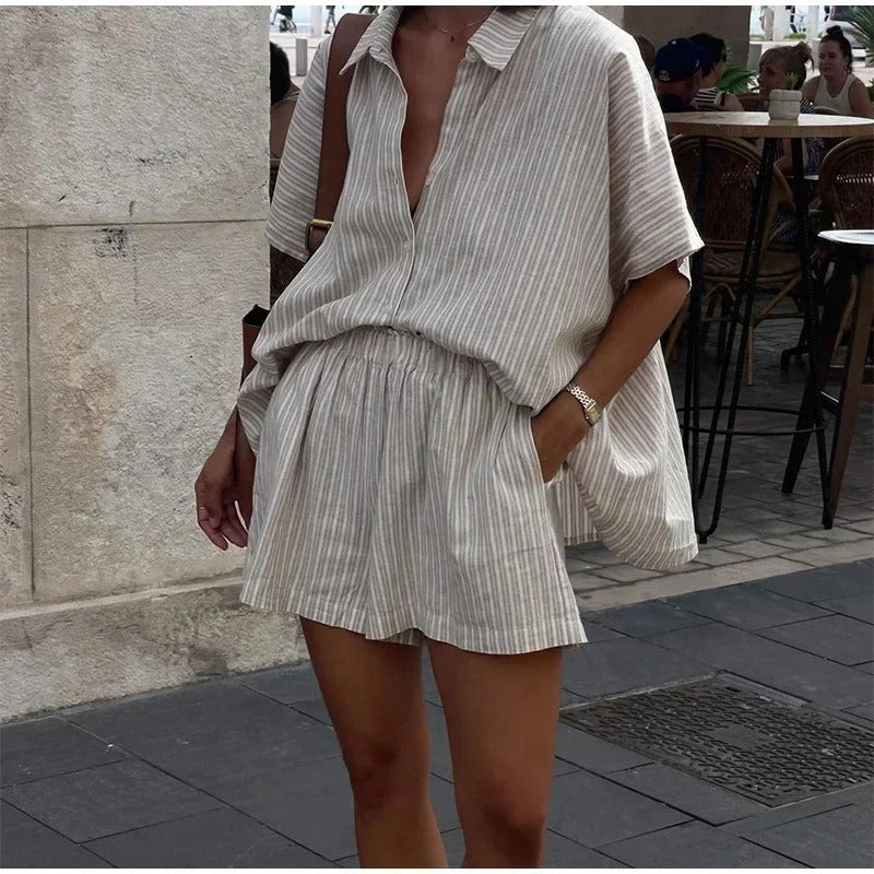 Boxy Co-Ord Stripe Set
