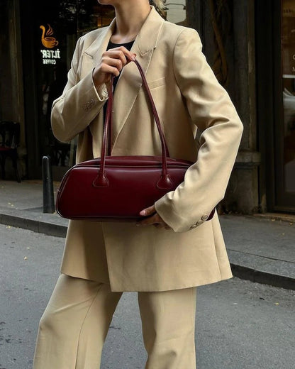 Minimal Barrel-Style Shoulder Bag