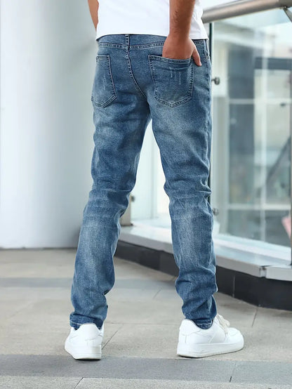Mid-Rise Faded Jeans