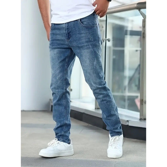 Mid-Rise Faded Jeans