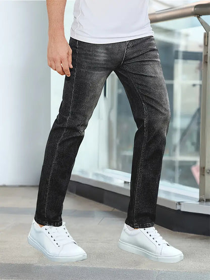 Mid-Rise Faded Jeans