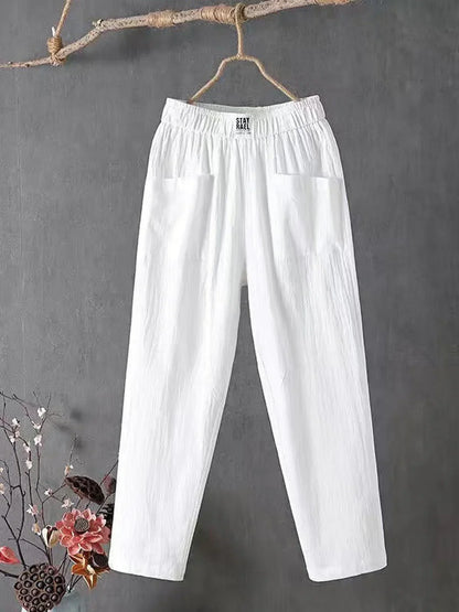 Gathered Waist Tapered Pants