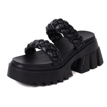 Twisted Strap Treaded Sandals