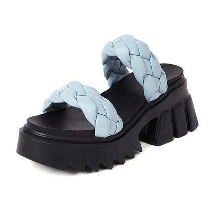 Twisted Strap Treaded Sandals