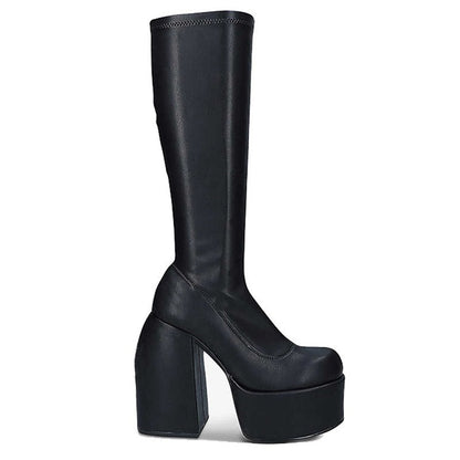 Block Heel Tall Boots