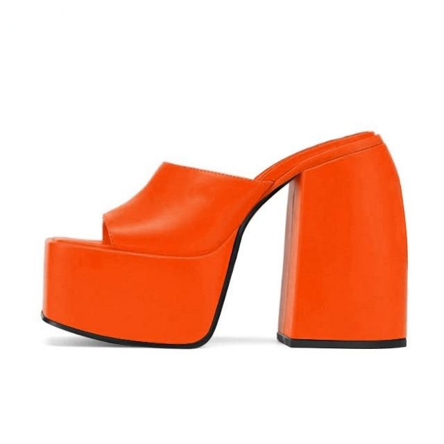 Curved Heel Slip-On Sandals