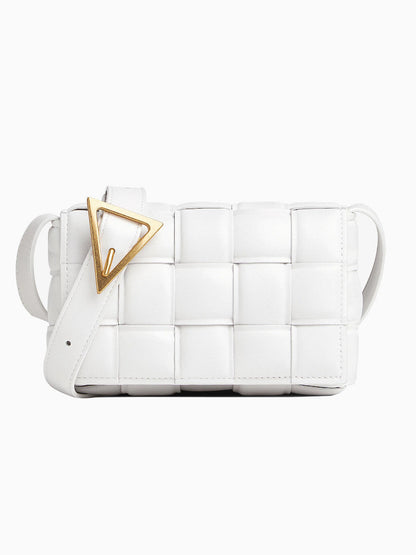 Padded Weave Crossbody Bag